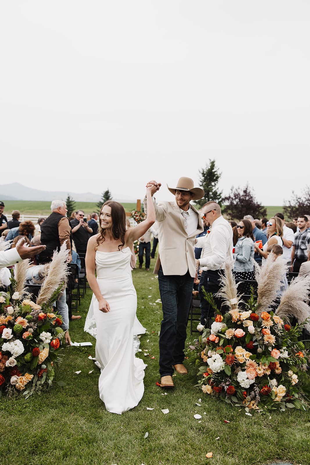 Ceremony Recessional photographed by montana wedding photographer