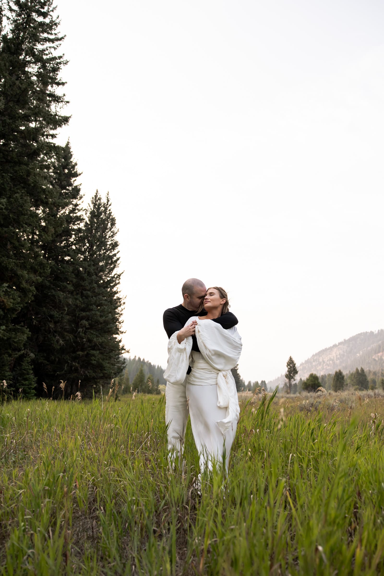 uxury editorial engagement photography in the mountains of Big Sky, Montana.