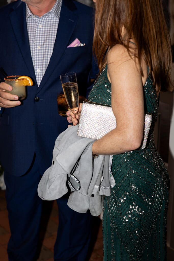 Guests enjoying cocktails at the Biltmore Estate wedding reception, photographed by a Biltmore wedding photographer.